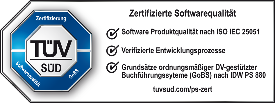 TÜV SÜD Siegel D&G-Software