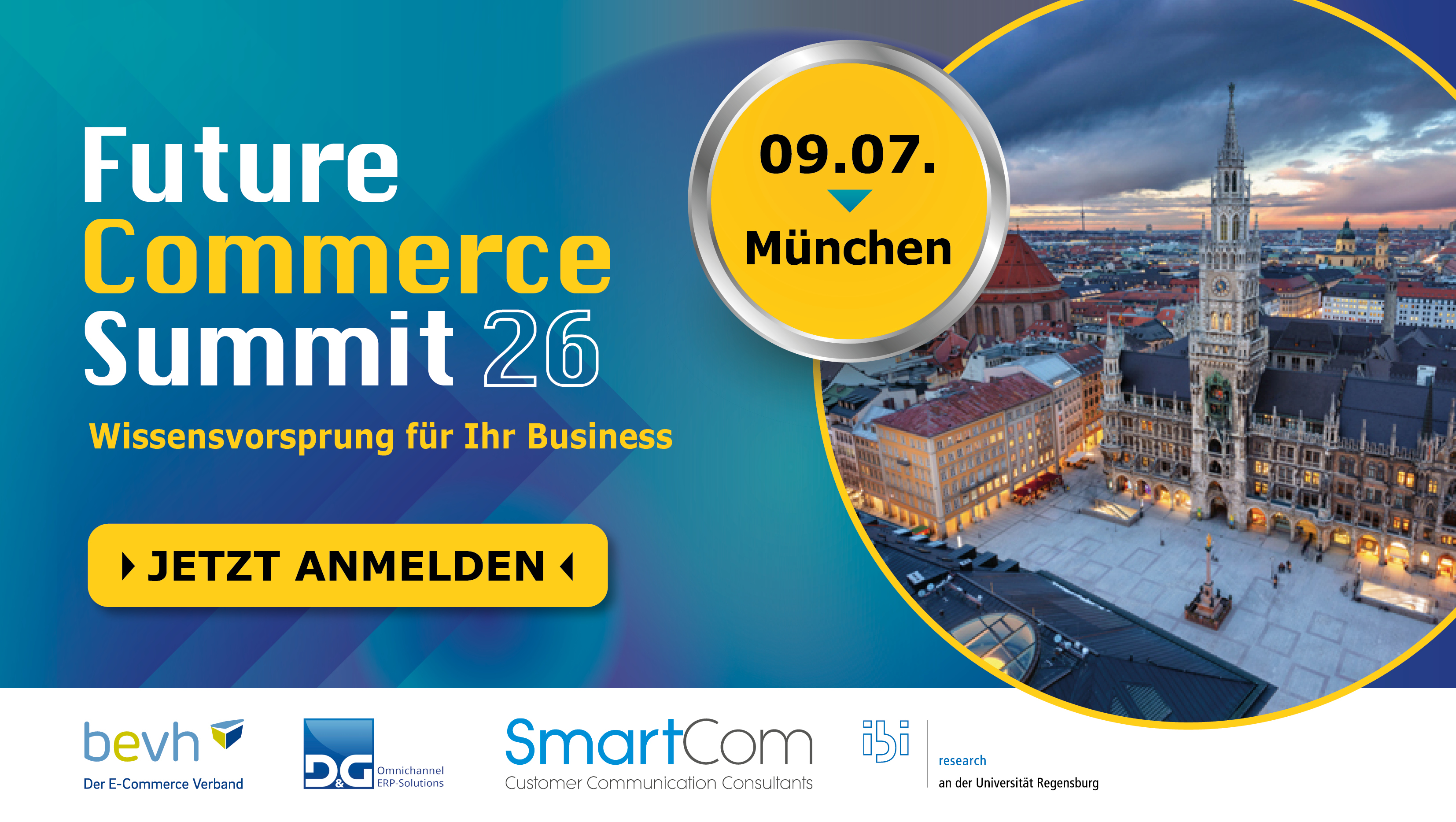Banner Future Commerce Summit - das Branchen-Event mit D&G-Software