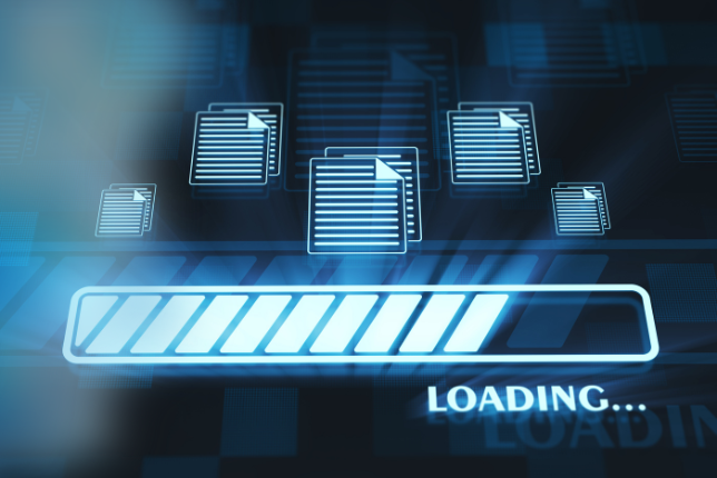 Ladebalken Loading viele Daten