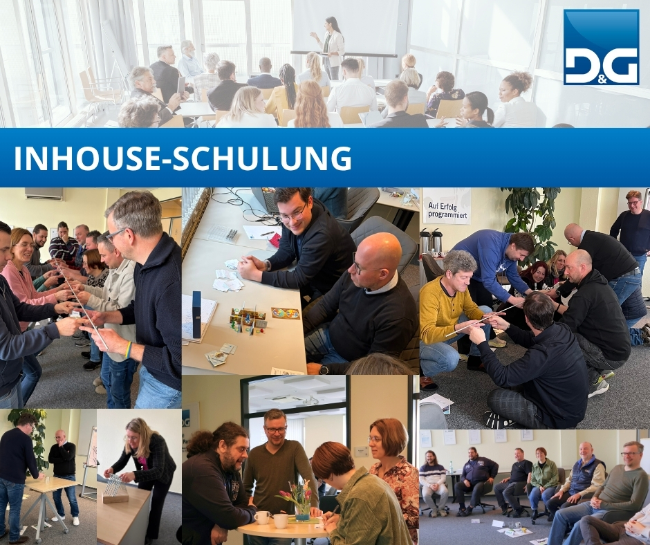 Collage von der Schulung von den Mitarbeiter w&auml;hrend des Seminars