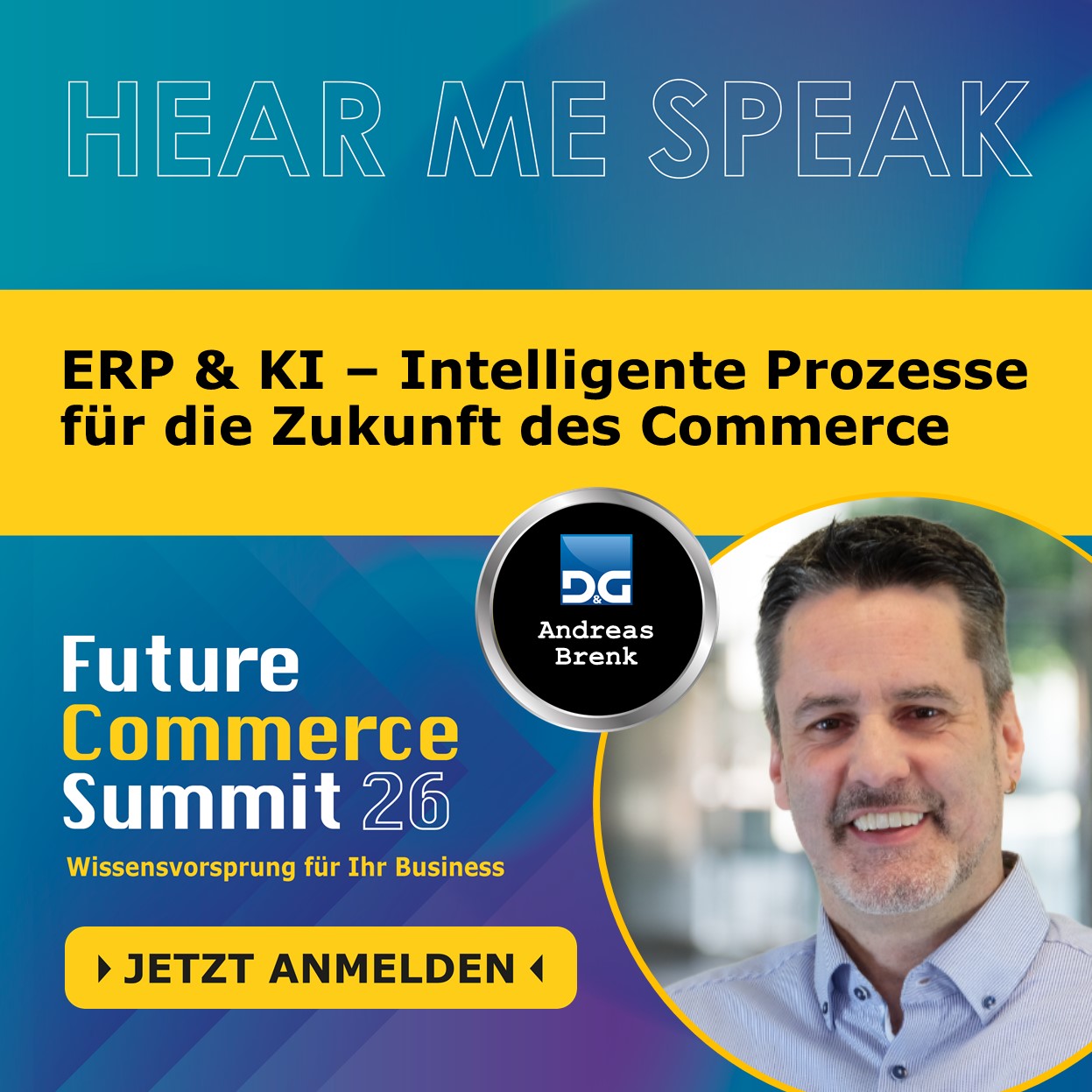 Banner Hear me Speak Andreas Brenk